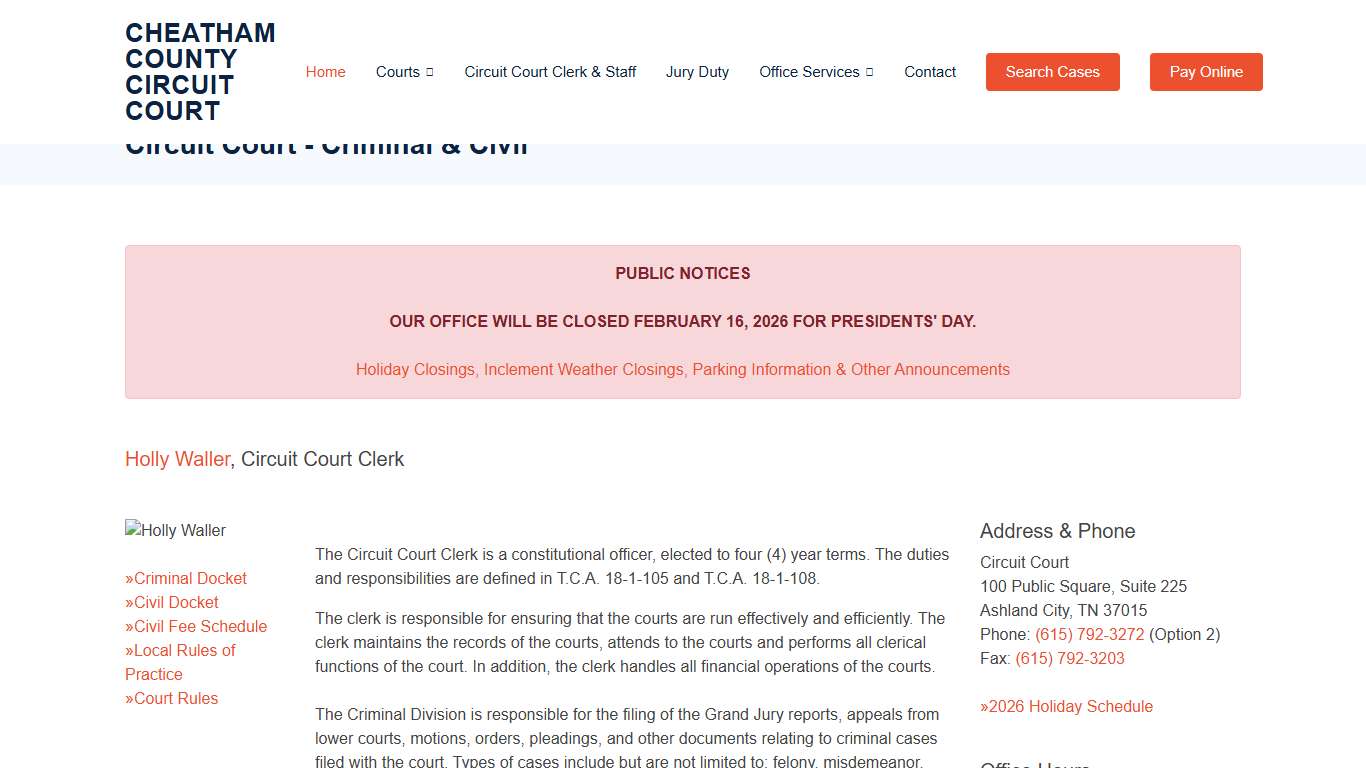 Cheatham County Circuit Court